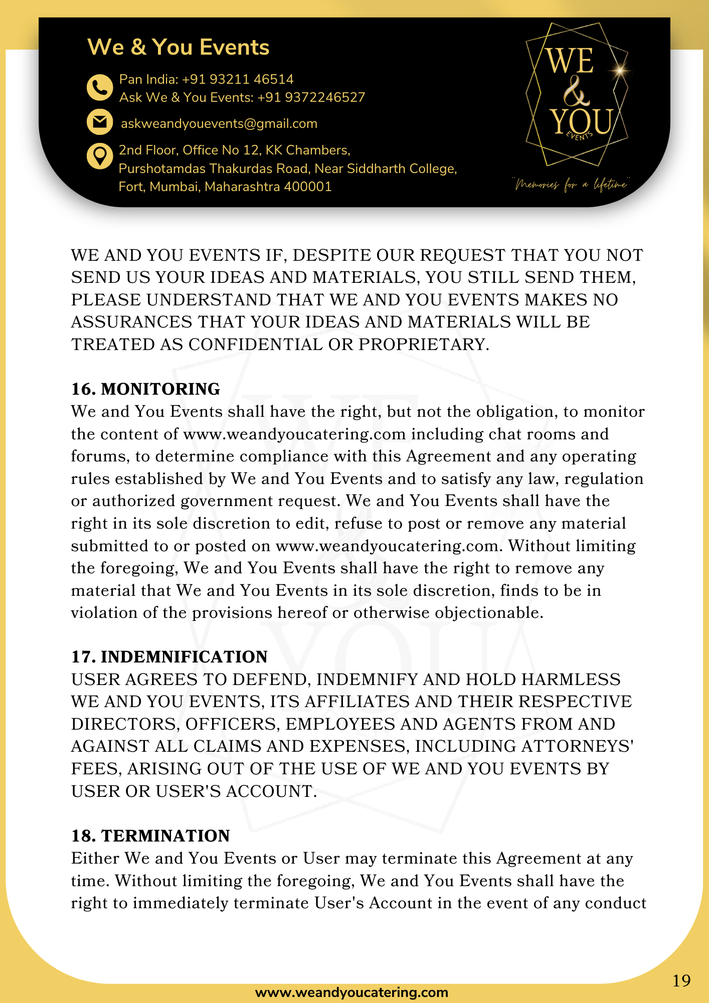 iso certified event management company and event hospitality services