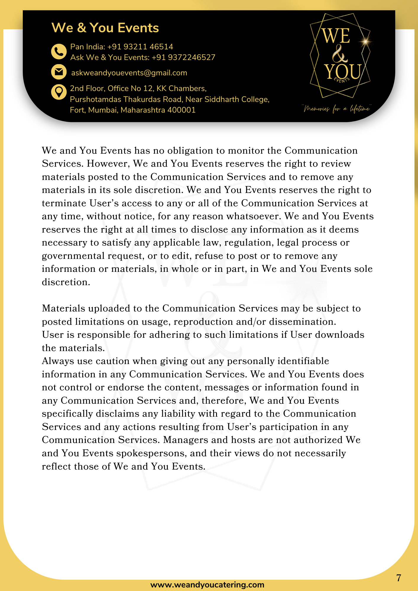 iso certified event management company and event hospitality services